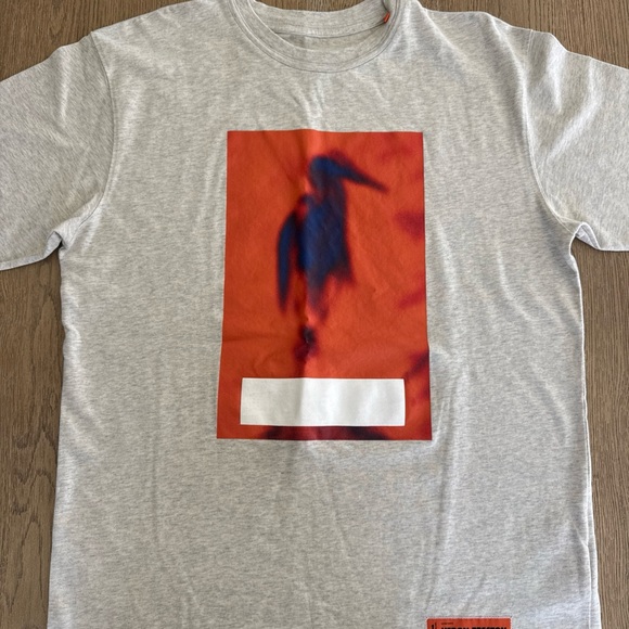 HERON PRESTON OS NOISE CENSORED HERON SS TEE GREY MELANGE - Picture 1 of 9